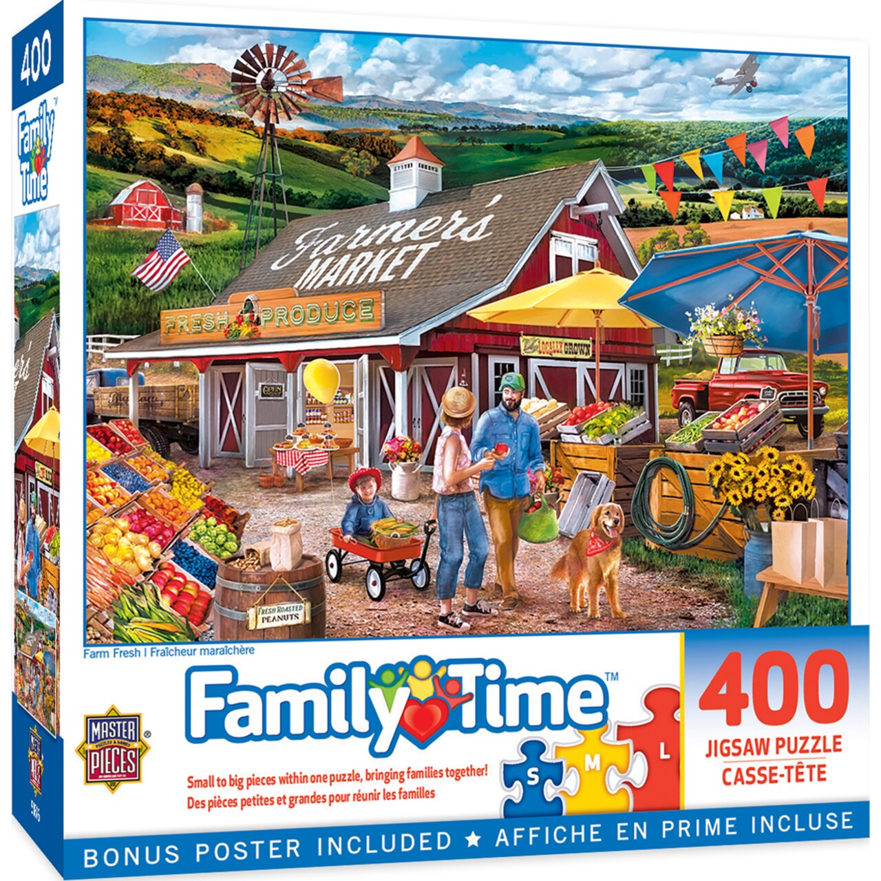 Masterpieces 400 Piece Jigsaw Puzzle - Farm Fresh - 18"x24"